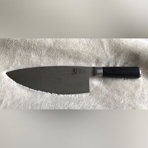 DISCONTINUED Shun Kai DM0764 Stainless Steel Rocking Knife - Black Handl
